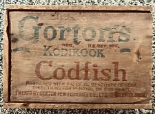 Vintage Gorton's Kodikook Codfish Wooden Box Gloucester Massachusetts picture