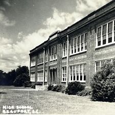 RPPC Vintage Beaufort, SC Postcard High School Building Photo South Carolina UNP picture