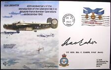 General Ira Eaker signed flown cover 1983 Special Flown WWII hero 8th Air Force picture