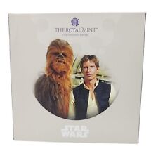 new ~The Royal Mint Star Wars Han Solo & Chewbacca 2024 UK 1oz Silver Coin picture