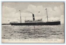 c1910 New York Porto Rico Steamship Co. Steamer  Broadway New York NY Postcard picture