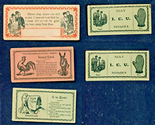 Victorian Antique Escort Acquaintance Cards Lot of 5 picture