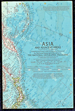 1959-12 December Vintage Map ASIA & Adjacent Areas National Geographic - (372) picture
