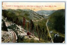 1911 Approach Spearfish Canon Mile Bend Gain Black Hills South Dakota Postcard picture