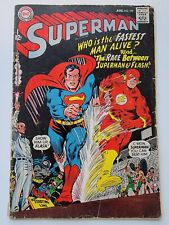 SUPERMAN #199 G+ 1st Superman vs Flash Race 1967 Curt Swan - Jim Shooter, Silver picture