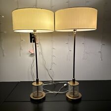 Vintage Retro Crackle Lamps Currey and Co Brass Crackle Lamps - Pair picture