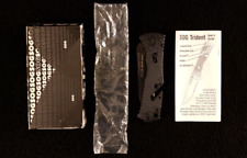 *Discontinued* Rare NIB SOG TF-7 Trident Folder Tanto Assist Black Deep Carry picture