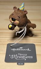 Hallmark Merry Miniatures 2016 Birthday Bear Blowing Out Candle Ornament New NWT picture
