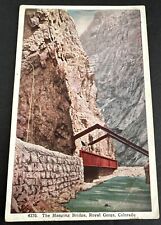 Postcard: Hanging Bridge  Royal Gorge near Canon City Colorado picture