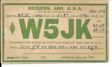 QSL  1931 Dequeen Arkansas    radio card picture