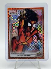 2023 Upper Deck Marvel Platinum SPIDER-WOMAN Orange Checkers #02/33 Refractor picture