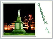 Emma Sansom Memorial & City Hall night view Gadsden AL Alabama Postcard picture