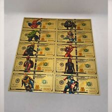 10 pcs America Super gold banknote hero Golden ticket cards For Fans Gift picture
