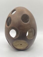 Brown Ceramic Egg-Shaped 7.5