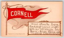 1907 CORNELL UNIVERSITY PENNANT POSTCARD FORMAN FLAG CO NY picture