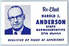 Minneapolis Minnesota MN Postcard Re-Elect Harold J. Anderson c1960's Vintage picture