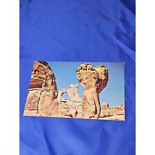 Canyonlands National Park The Molar Rock and Angel Arch Postcard Chrome Divided picture