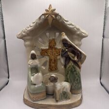 Ceramic Nativity Tea light Candle Holder picture
