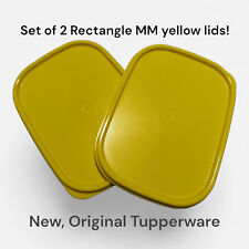 Original Tupperware Modular Mates Yellow Lid Replacement 2 Pcs Rectangle 1793 picture