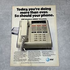 Vintage 1983 AT&T Telephone Company Print Ad Photo Touchtone Genesis Telesystem picture