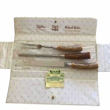 Vintage Hallmark Sheffield Englishtown Fifth Avenue Carving Set Stainless Steel picture