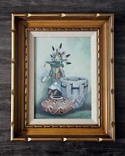 Rare 1974 Robert Yellowhair Kachina Framed Signed Print Donated By The Artist  picture