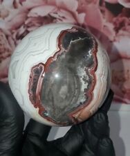 Natural Mexican Crazy Lace Agate Quartz Crystal Sphere Mineral Healing 564G  picture