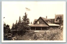 RPPC  Isle Au Haut  Maine Patriotic  Building Lodge  Postcard  c1920 picture