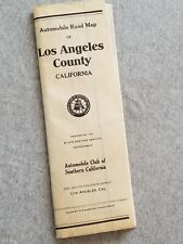 1927-28 Los Angeles County Auto Club of Southern California Automobile Road Map picture