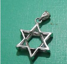 Vintage Star of David Israel Pendant Sterling Silver Signed 925 Jewelry Judaica picture