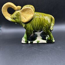 Vintage Sancai Green Glazed Ceramic Chinese Elephant picture