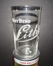 1930's WEST BEND LITHIA beer pebbled shell glass WEST BEND, WISCONSIN picture