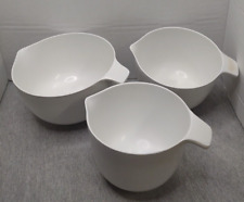 Vintage COPCO Nesting Melamine Mixing Bowls 3 2 & 1.5 Quart White picture