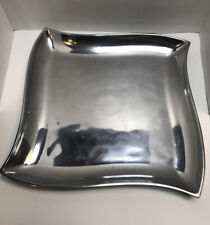 Large Aluminum Metal Serving Tray Square 14 x 14 picture