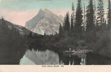Echo River, Banff, Alberta, Canada, Early Hand Colored Postcard, Unused picture