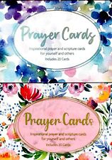 CrownJewlz Christian Floral Prayer Cards, 2 Assorted Sets (20 ct each) v4 picture