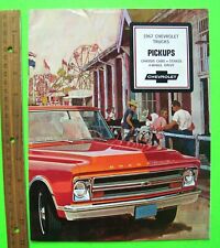 1967 CHEVROLET PICK-UP TRUCK 16-pg COLOR CATALOG Brochure STEPSIDE Camper 4X4's picture