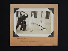 Vintage 1930's Military Photo Funny Posed Bayonet Horseplay Photograph picture