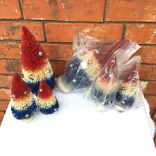 Fourth of July Brush Christmas Trees New with defects picture