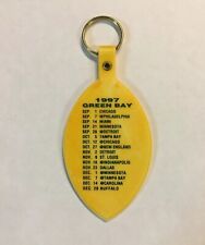 Vintage Keychain Green Bay Packers ‘97 Football Schedule Key Fob Superbowl Champ picture