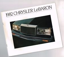 1982 Chrysler LeBARON Brochure / Catalog with Color Chart: Le Baron,Convertible picture