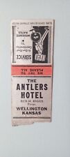 The Antlers Hotel Wellington KS Matchbook Cover picture