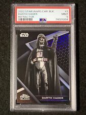 2022 Topps Chrome Black Star Wars A New Hope Refractor Darth Vader #1 PSA 9 /199 picture