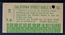 1941 California Street Cable Car Railroad Co. Transfer   EPH117 picture