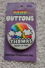 VINTAGE 1983 SONRISE CREATIONS Your Button RAINBOW PIN PINBACK Thomas picture