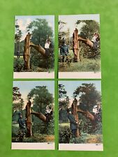 RARE, 4 CARD POSTCARD SET (1-4), 2 LOVERS, ILLUSTRATED POSTCARD COMPANY N.Y., NM picture