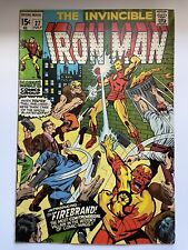 Invincible Iron Man #27 Marvel Comics 1st App Firebrand Early Bronze Age 1970 picture