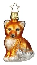 Inge Glas Fox Fox Pup 1-019-15   German Christmas Ornament NEW w/FREE Gift Box picture