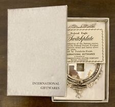 VTG Silver Plated Federal Eagle Switchplate Cover International Silver Co NIB picture