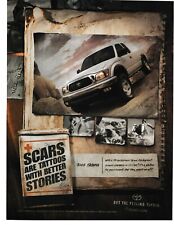 2001 VINTAGE PRINT AD - TOYOTA TACOMA - SCARS ARE TATTOOS WITH BETTER STORIES picture